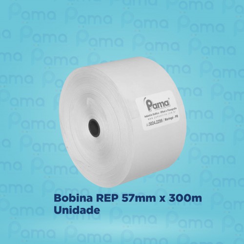 Bobina para Relógio Ponto - 57mm x 300 m - 1 unidade