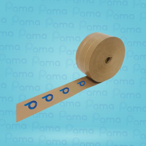 50 Kgs - Fita Gomada - Com Reforço - 2x0 Cores - Papel Kraft Natural - Largura 80 mm