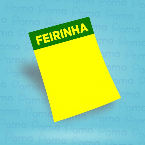 Pct. com 100 un. - Cartaz de Oferta: Feirinha - Tamanho 15x21 cm - 2x0 Cor 