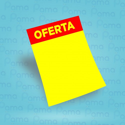 Pct. com 100 un. - Cartaz de Oferta - Tamanho 31x46 cm - 2x0 Cor 