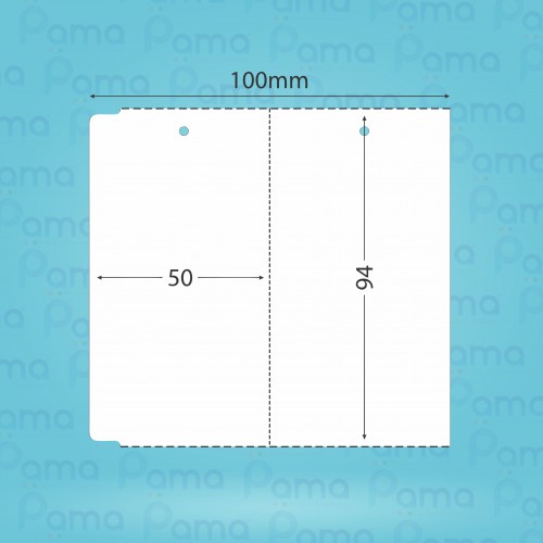 25 Rolos de Etiqueta Tag 50x94x2 - 700 un por rolo - Papel Couche Tag 170g