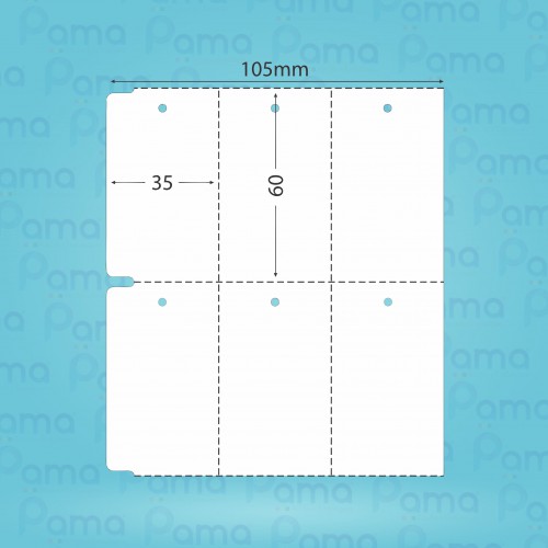 50 Rolos de Etiqueta Tag 35x60x3 - 1.750 un por rolo - Papel Couche Tag 170g