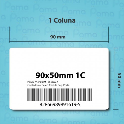10 Rolos de Etiqueta para Código de Barras 90x50 - 660 un por rolo - Papel Adesivo Transtérmico
