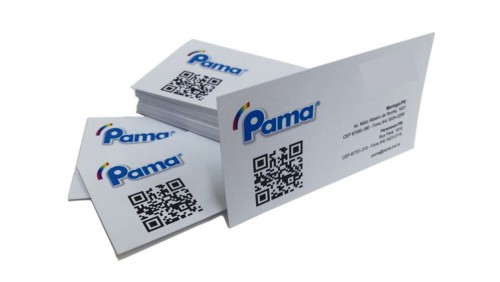 500 un. - Cartão de Visita - Tamanho 88x48 mm - 4x0 Cores - Couche 300g