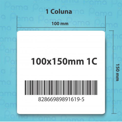 50 Rolos de Etiqueta para Código de Barras 100x150 - 200 un por rolo - Papel Adesivo Transtérmico