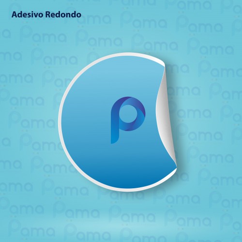 300 un. - Rótulo Redondo - Tamanho 70x70 mm - 4x0 cores - Recorte Eletrônico