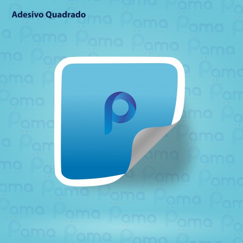 500 un. - Rótulo Quadrado - Tamanho 100x100 mm - 4x0 cores - Recorte Eletrônico