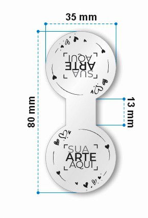 2.000 un. - Rótulo Lacre Fecha Sacola Personalizado - Tamanho 80x35 mm - 1x0 cor - Em rolos